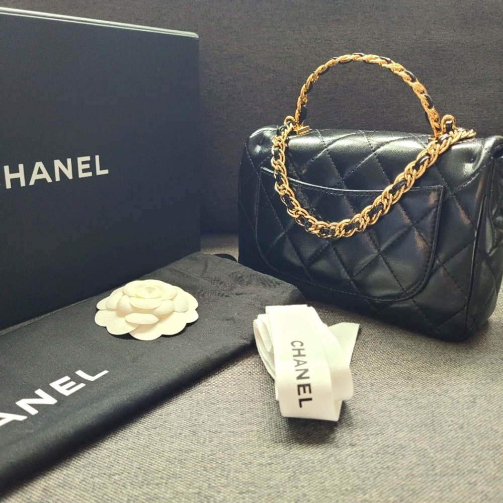 New 23S Métiers d'art Chanel Top handle Golden Links 2way Mini Rectangular - Picture 4 of 10